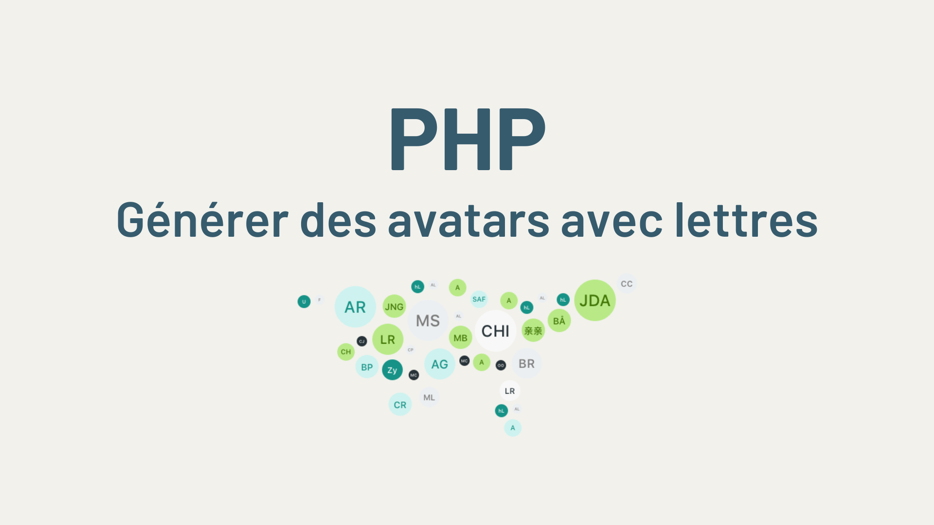 PHP : générer des avatars à partir des initiales de vos utilisateurs